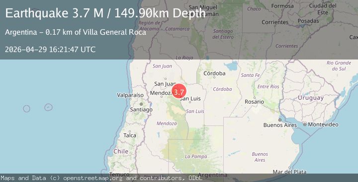 Map of San Luis, Argentina