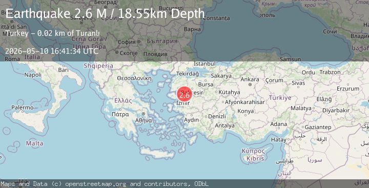 Map of Aegean Region, Turkey