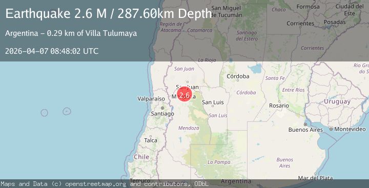 Map of Mendoza, Argentina