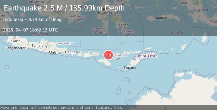 Map of Flores region, Indonesia