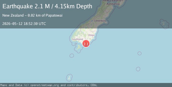 Map of Southland District, New Zealand