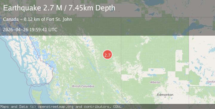 Map of British Columbia, Canada