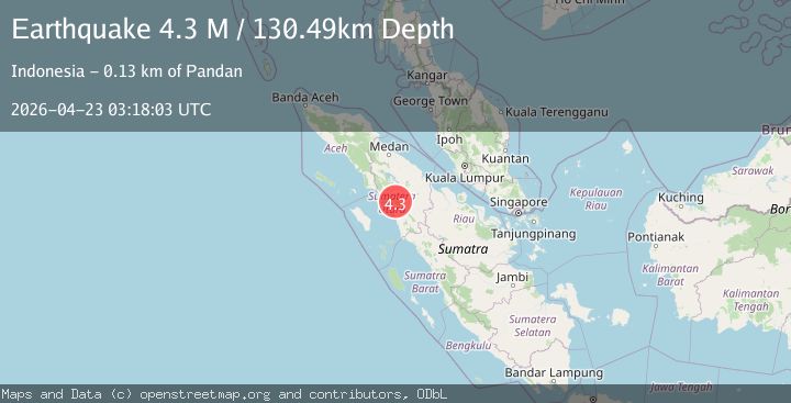 Map of northern Sumatra, Indonesia