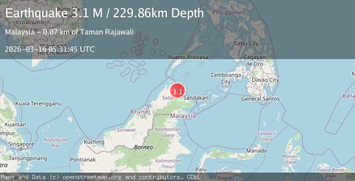 Map of Kalimantan, Indonesia