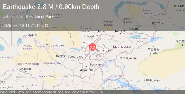 Map of Kazakhstan-Uzbekistan border region