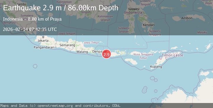 Map of Sumbawa region, Indonesia
