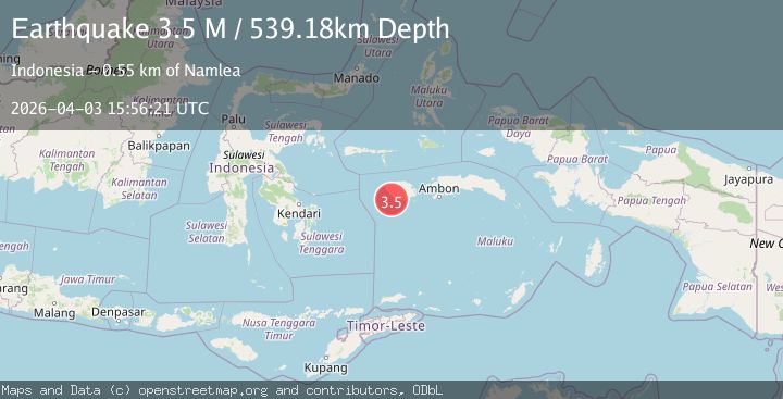 Map of Buru, Indonesia