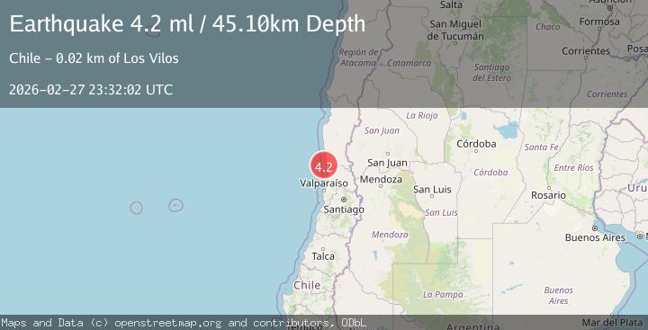 Map of offshore Coquimbo, Chile
