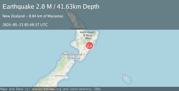 Map of North Island of New Zealand