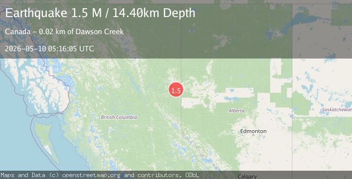 Map of British Columbia, Canada