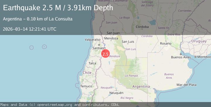 Map of Mendoza, Argentina