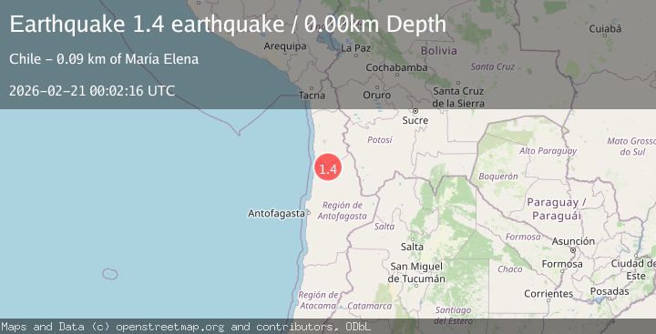 Map of Antofagasta, Chile