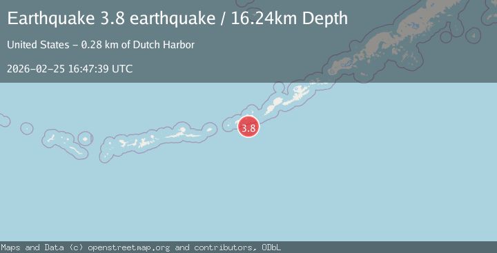Map of Fox Islands, Aleutian Islands, Alaska