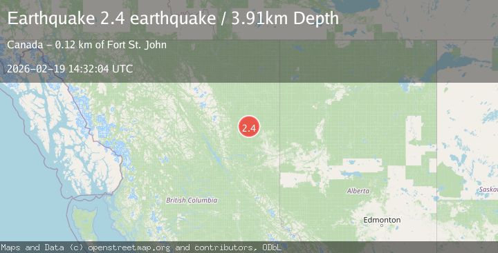 Map of British Columbia, Canada