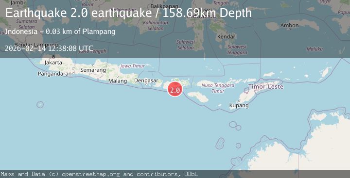 Map of Sumbawa region, Indonesia