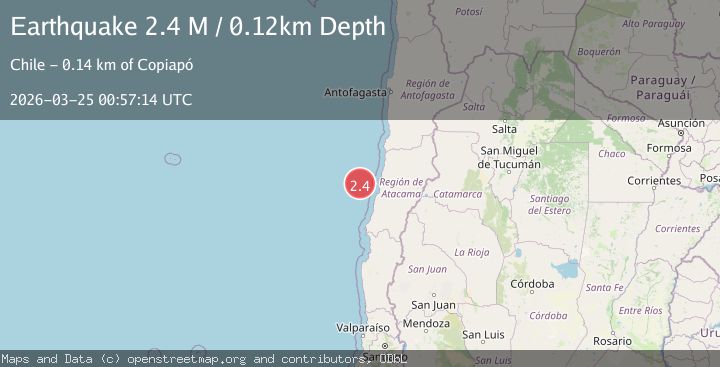 Map of offshore Atacama, Chile