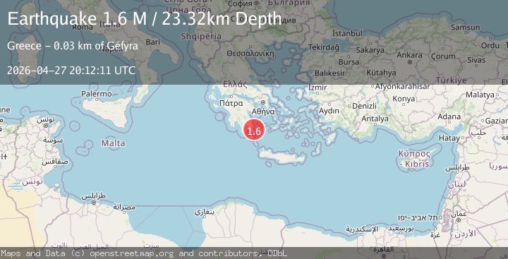 Map of Offshore southern Greece