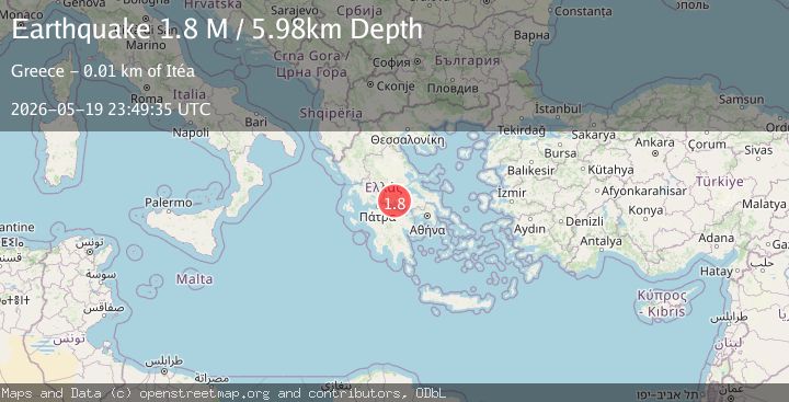 Map of Near the coast of Greece