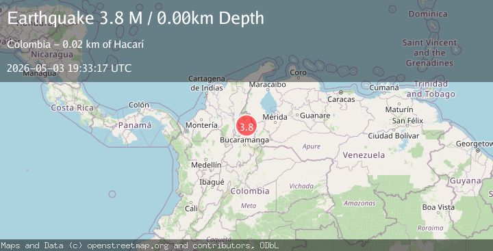 Map of Colombia-Venezuela border region