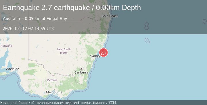 Map of near the southeast coast of Australia