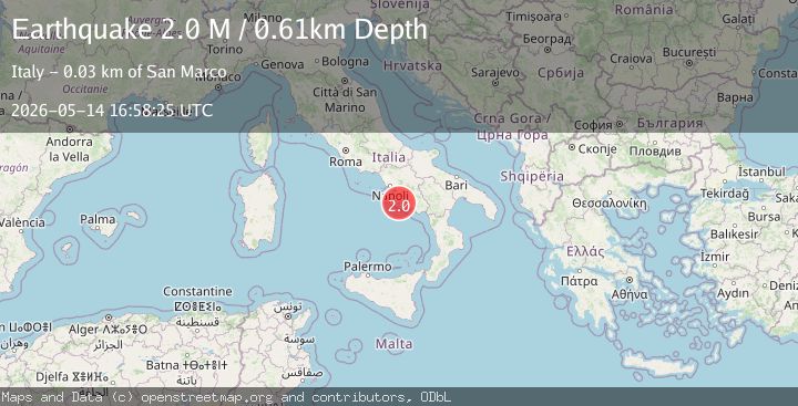 Map of southern Italy