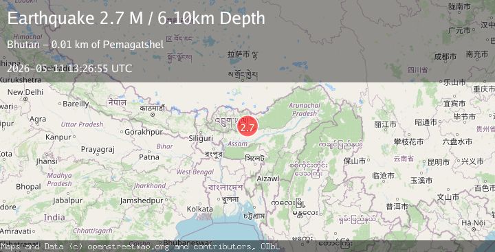Map of Bhutan