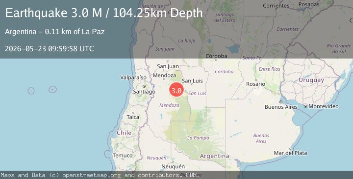 Map of Mendoza, Argentina