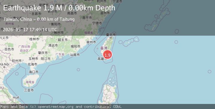 Map of Taiwan region