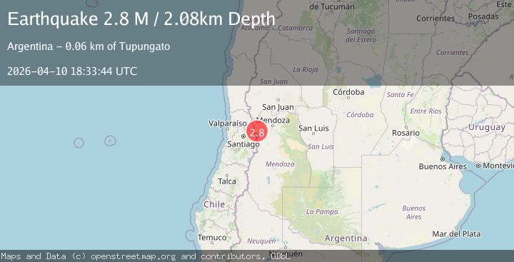 Map of Mendoza, Argentina