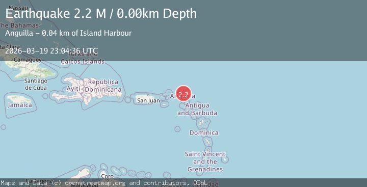 Map of Anguilla region, Leeward Islands
