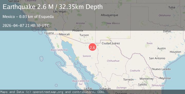 Map of Sonora, Mexico