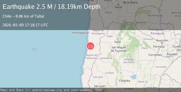 Map of Antofagasta, Chile