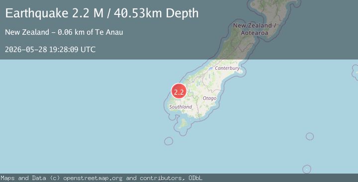 Map of Southland District, New Zealand