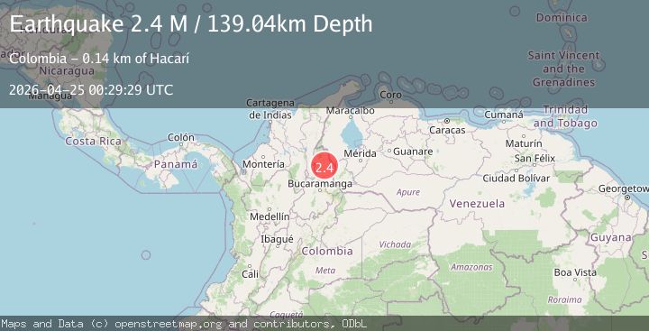 Map of Colombia-Venezuela border region