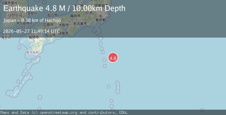 Map of Izu Islands, Japan region