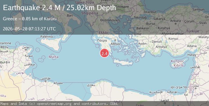 Map of Offshore southern Greece