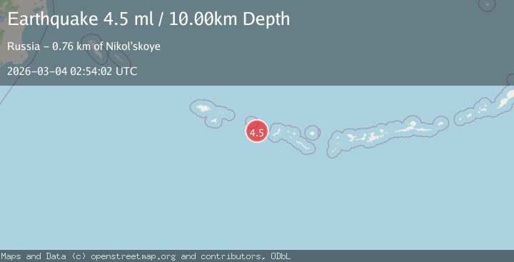 Map of Rat Islands, Aleutian Islands, Alaska