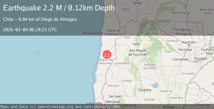 Map of Atacama, Chile