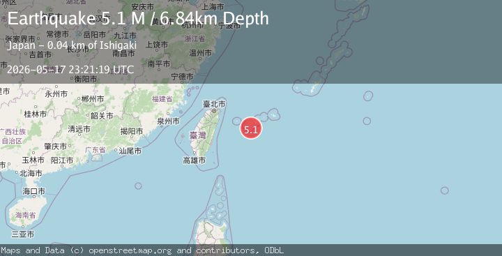 Map of southwestern Ryukyu Islands, Japan