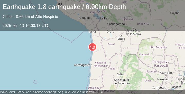 Map of Tarapaca, Chile