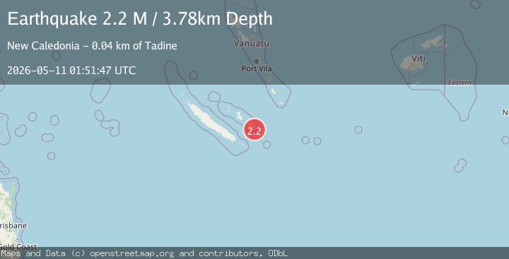 Map of Loyalty Islands, New Caledonia