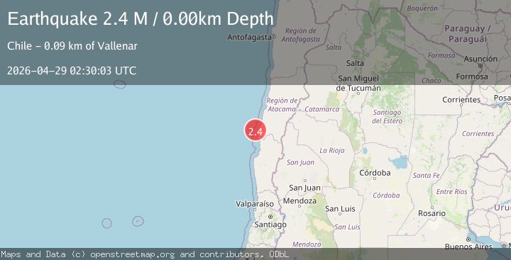 Map of offshore Atacama, Chile