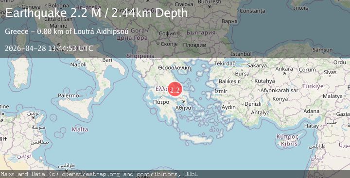 Map of Near the coast of Greece