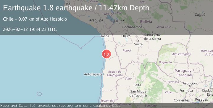 Map of Tarapaca, Chile