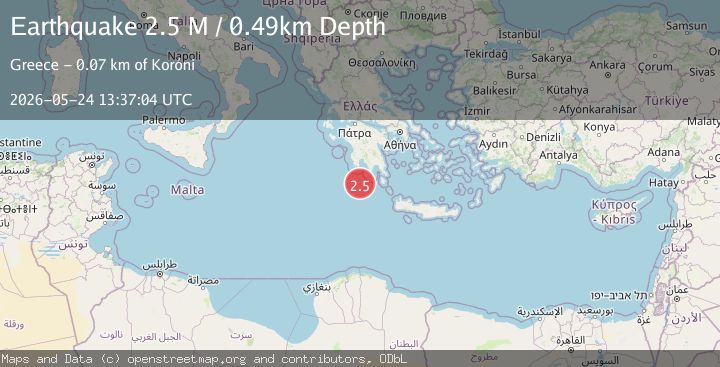 Map of Offshore southern Greece