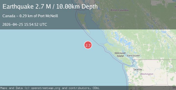 Map of Vancouver Island, Canada region