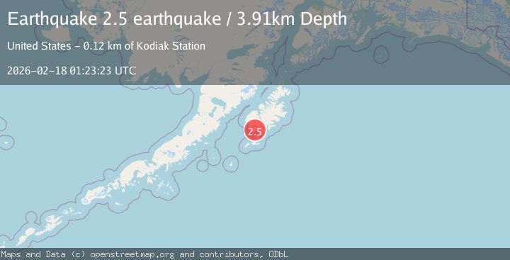 Map of Kodiak Island region, Alaska