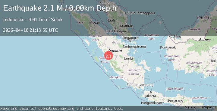 Map of southern Sumatra, Indonesia