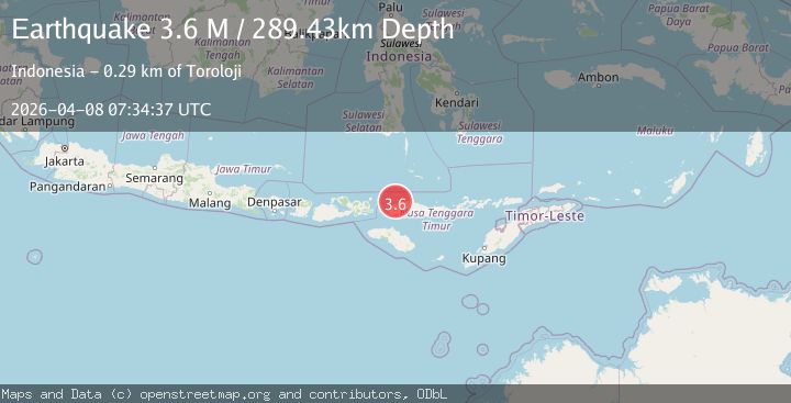 Map of Flores region, Indonesia
