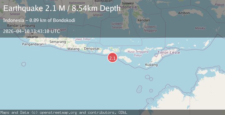 Map of Sumbawa region, Indonesia